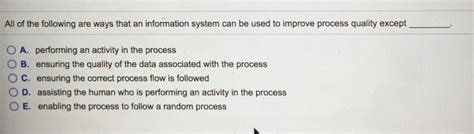 all of the following are ways to improve quality except:
